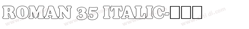 ROMAN 35 ITALIC字体转换